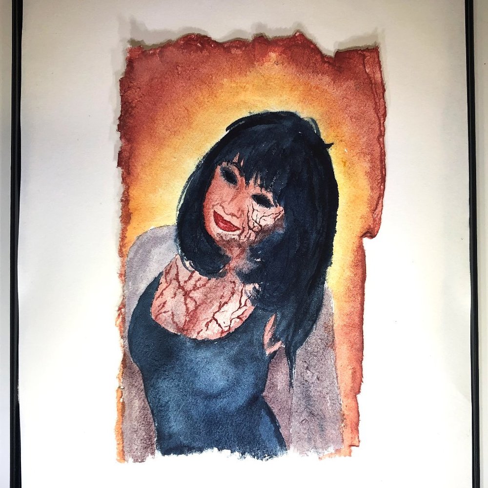 Original Watercolor Painting on Layered Cotton Paper